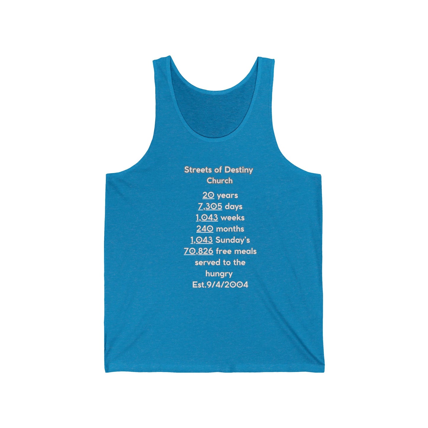 Streets of Destiny 20 year anniversary Unisex Jersey Tank