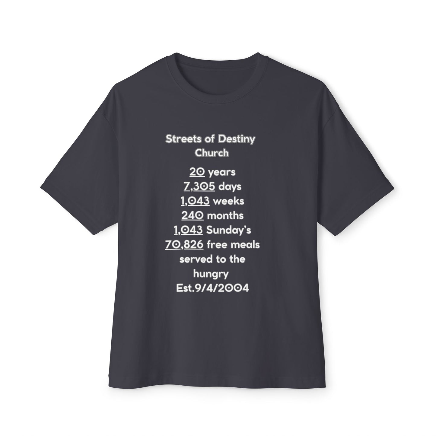 Streets of Destiny 20 year Anniversary Oversized Boxy Tee