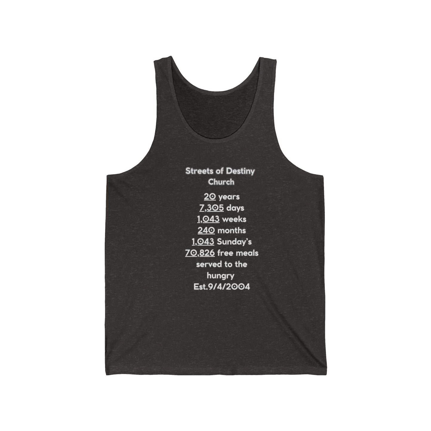 Streets of Destiny 20 year anniversary Unisex Jersey Tank