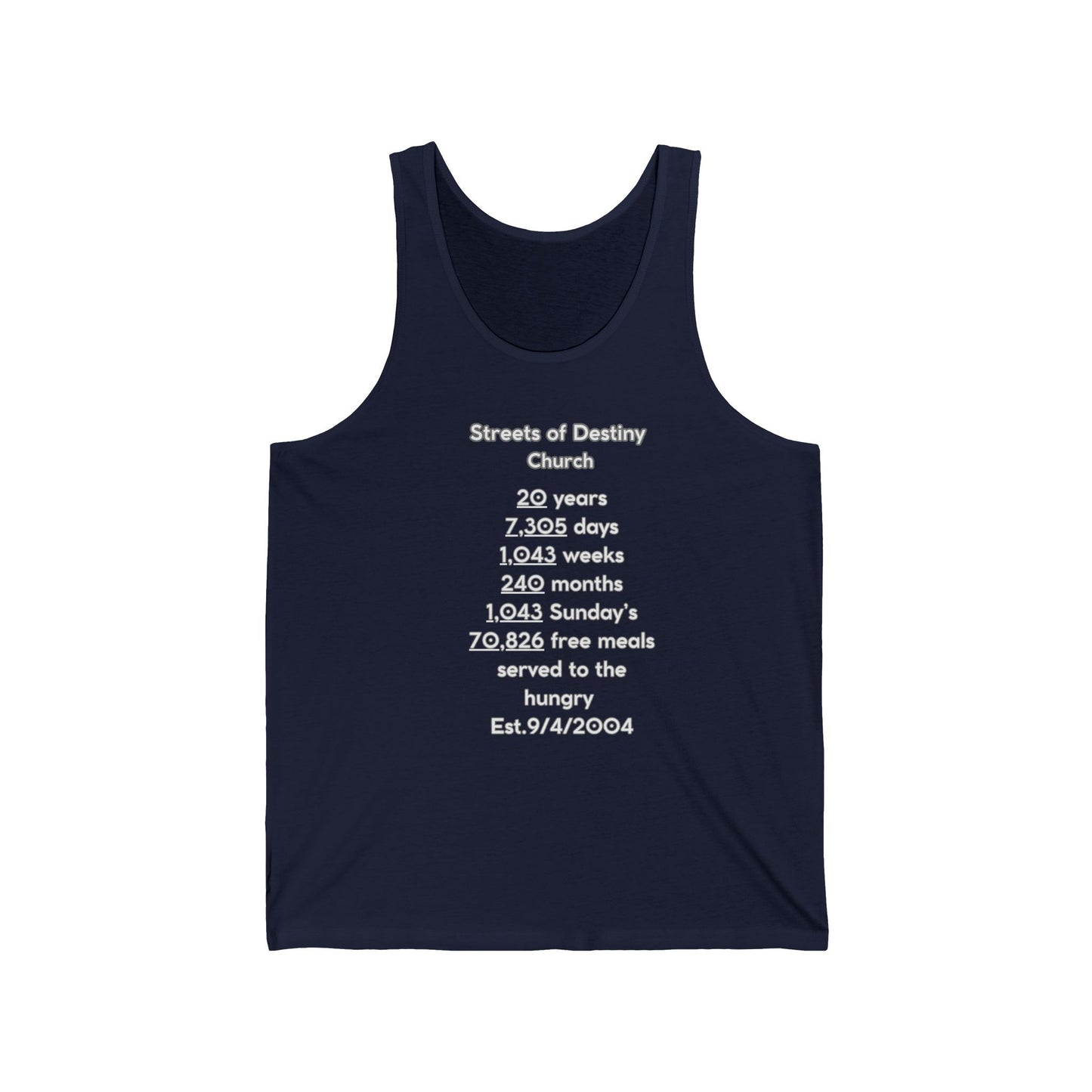 Streets of Destiny 20 year anniversary Unisex Jersey Tank